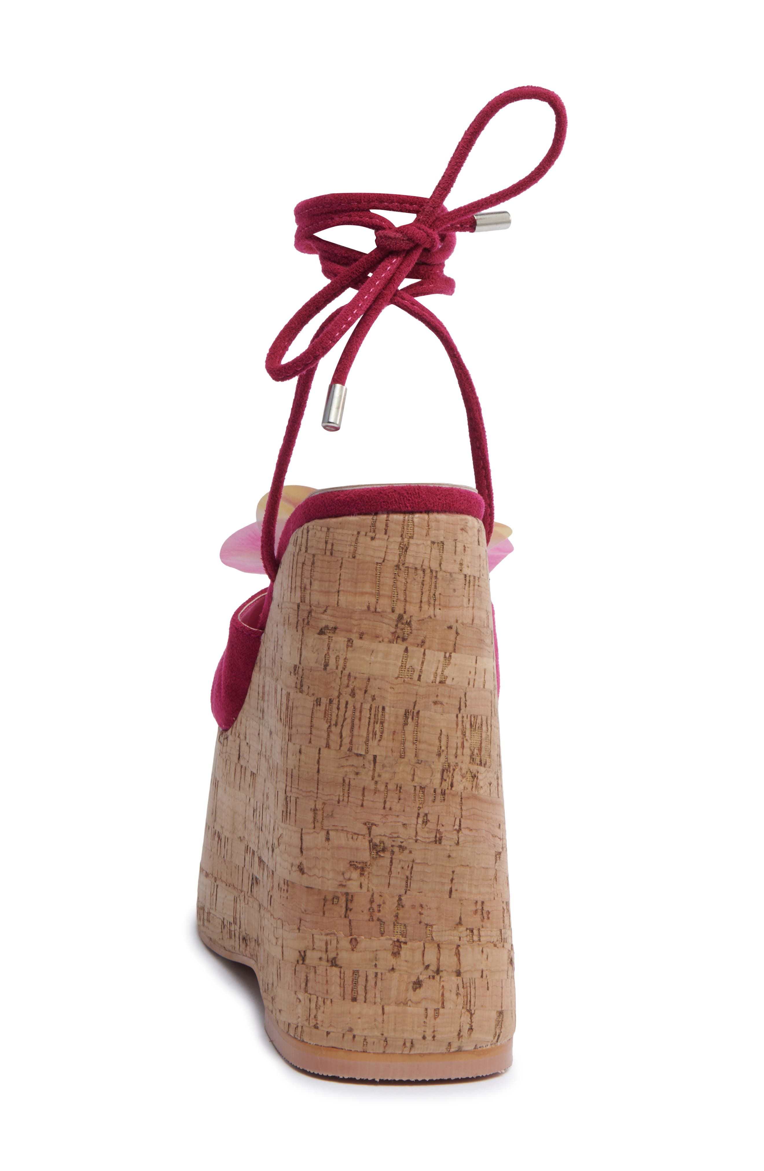 AZALEA WANG Daleyza Ankle Wrap Platform Wedge Sandal, Alternate, color, 