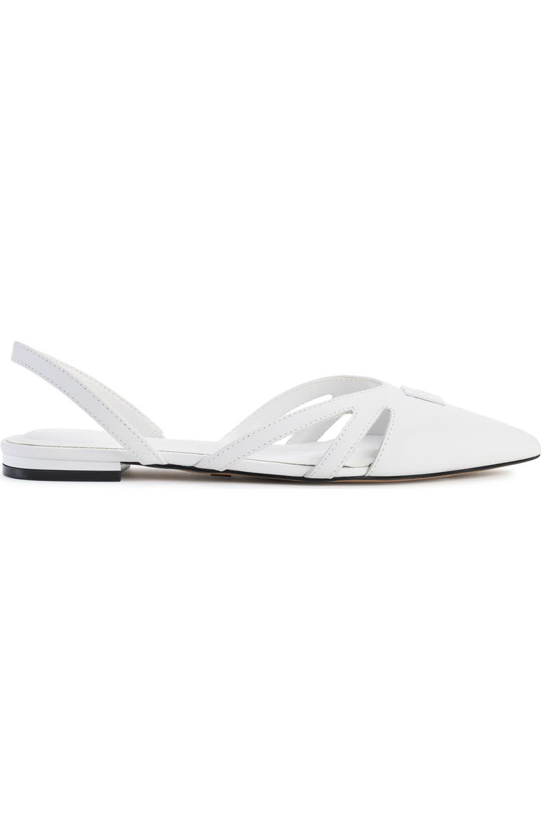 DKNY Verity Pointed Toe Slingback Flat, Alternate, color, Bright White