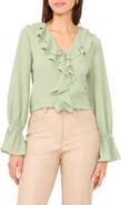 Vince Camuto Double Ruffle Bell Sleeve Top