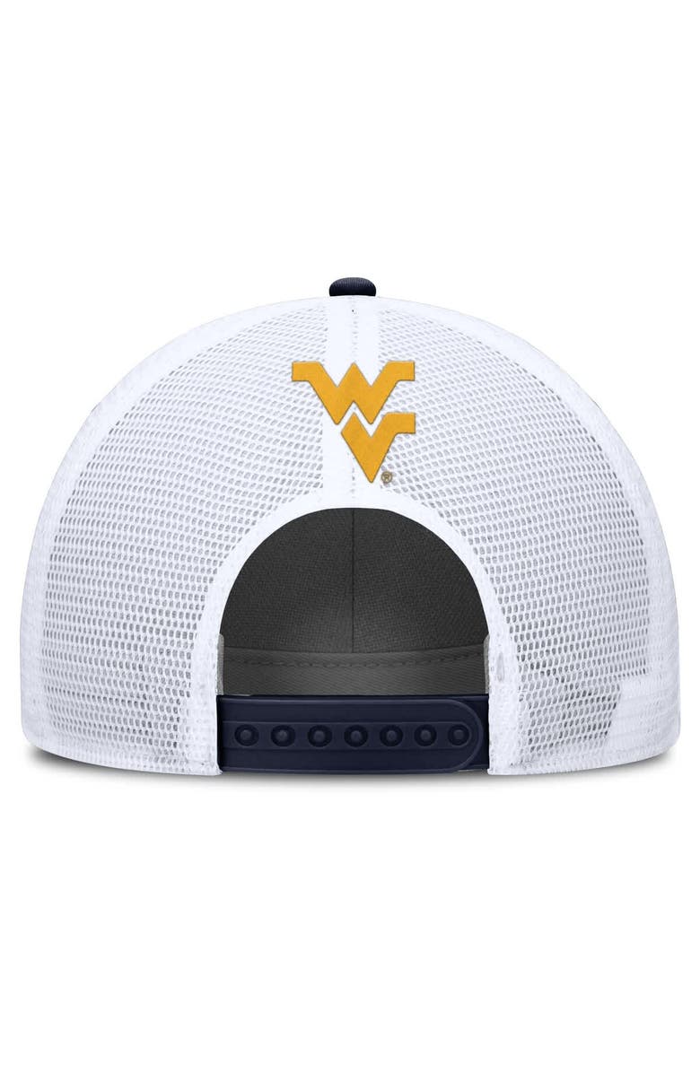 Nike Men's Nike Navy/White West Virginia Mountaineers 2025 On-Field Rise Patch Trucker Adjustable Hat, Alternate, color, Navy