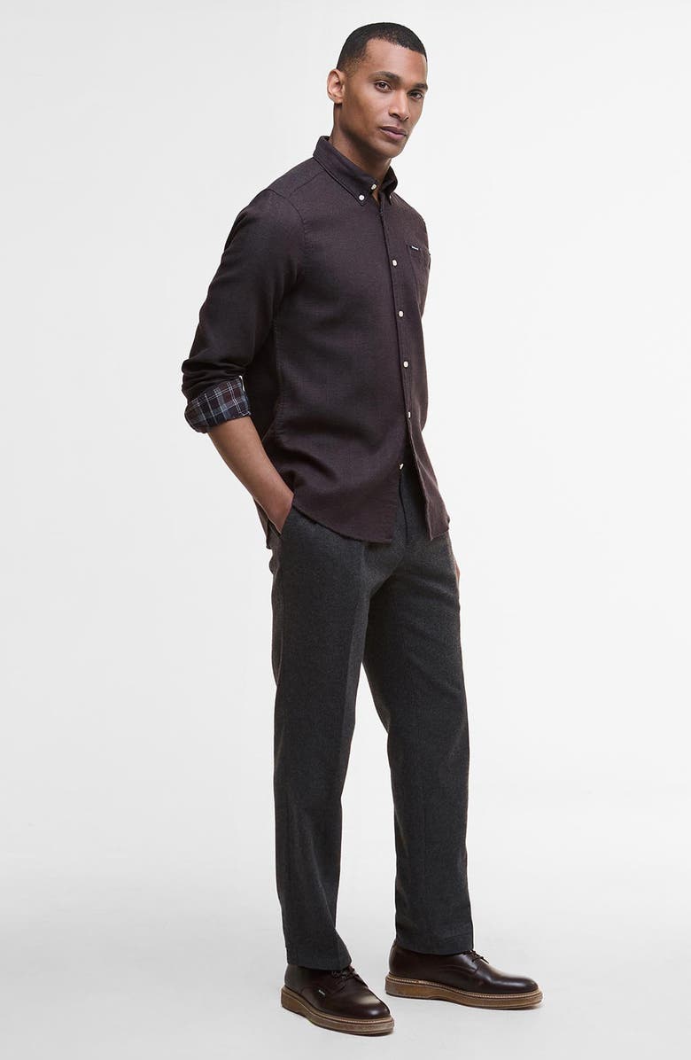 Barbour Buckley Button-Down Shirt, Alternate, color, Dark Oak