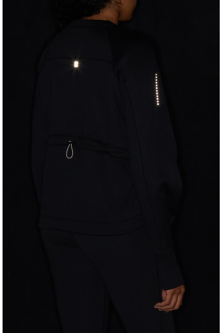 Run Crewneck Performance Sweatshirt, Alternate, color, BLACK