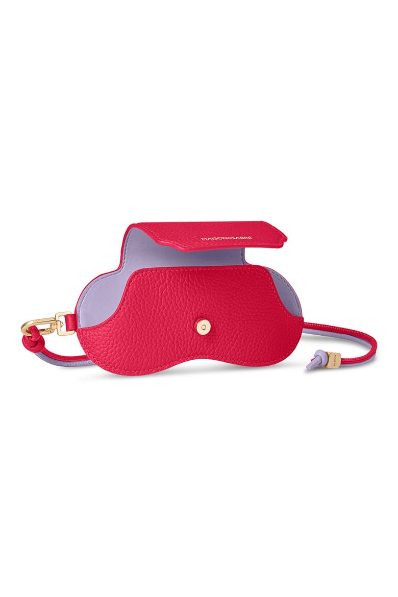 Leather Sunglasses Sling Case, Alternate, color, Fuchsia Lavender