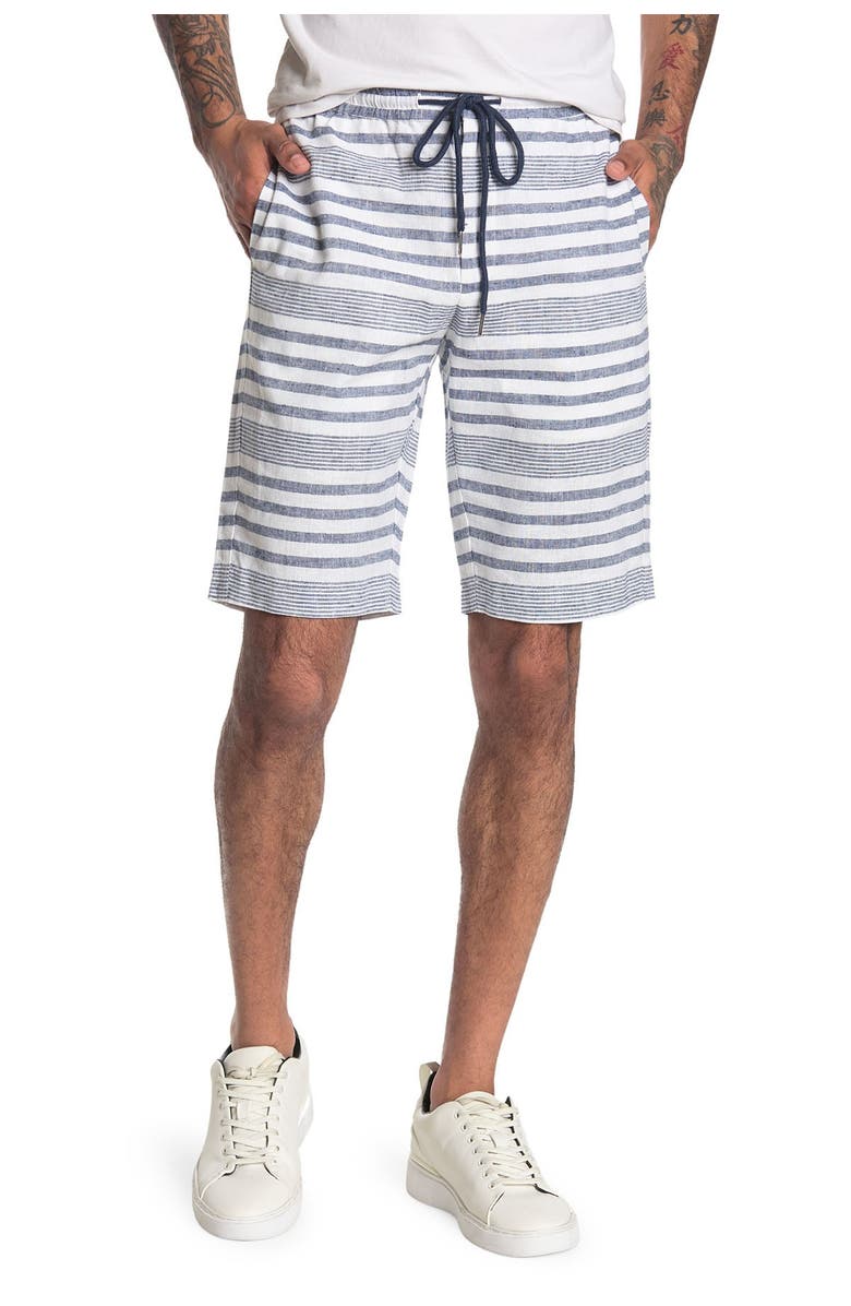 PAISLEY AND GRAY Wiltshire Linen Blend Stripe Shorts, Main, color, 