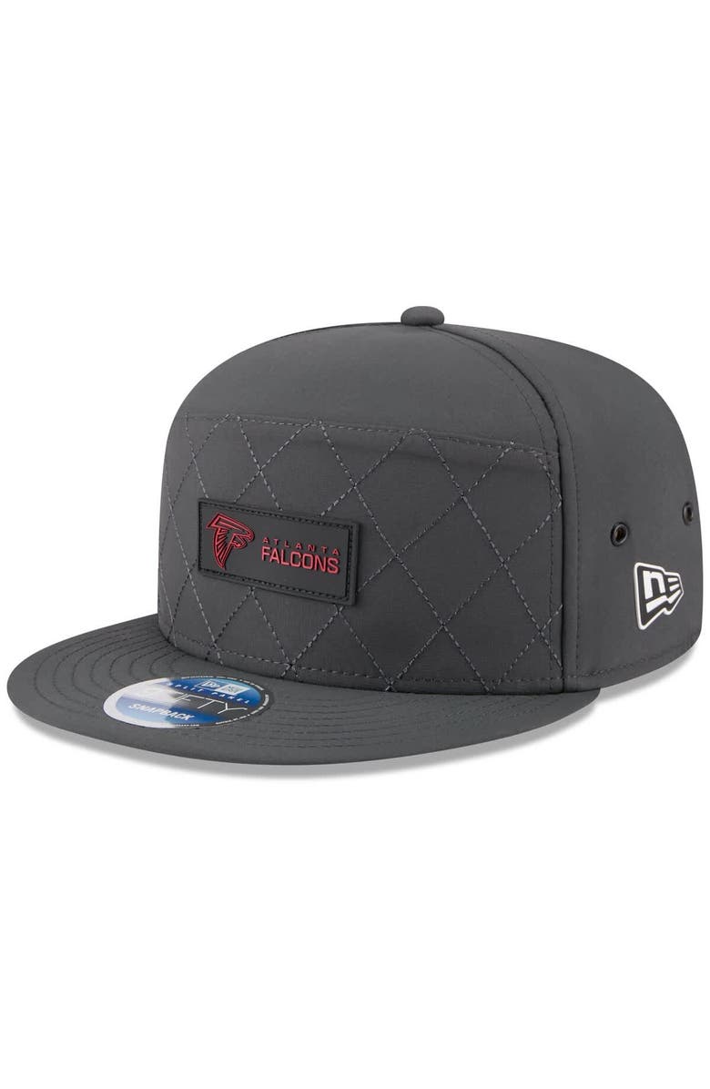 New Era Men's New Era Charcoal Atlanta Falcons 2025 Sideline Cold Weather Split Panel 9FIFTY Snapback Hat, Main, color, Charcoal