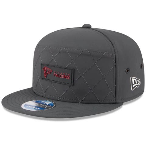 Men's New Era Charcoal Atlanta Falcons 2025 Sideline Cold Weather Split Panel 9FIFTY Snapback Hat