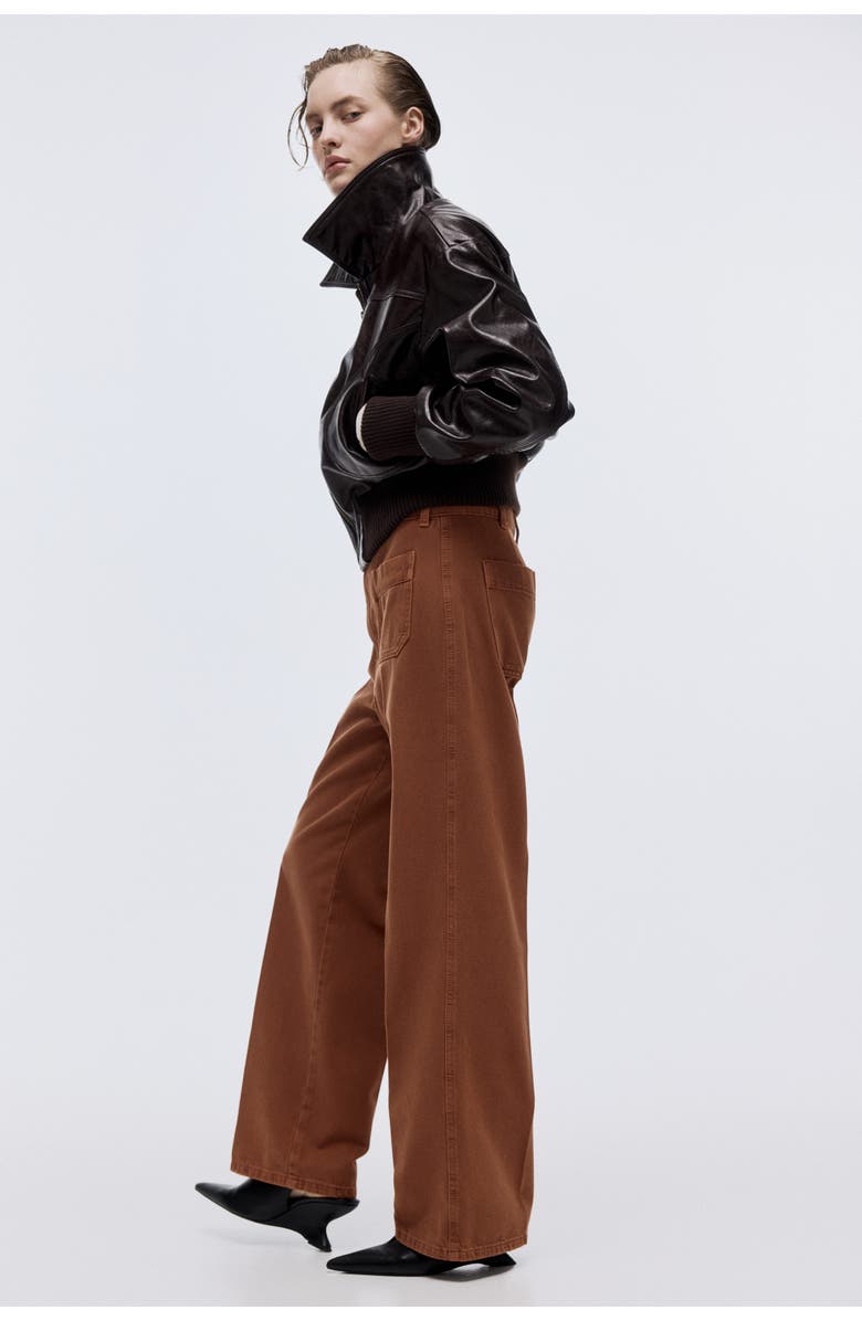 H&M Straight High Jeans, Alternate, color, Terracotta