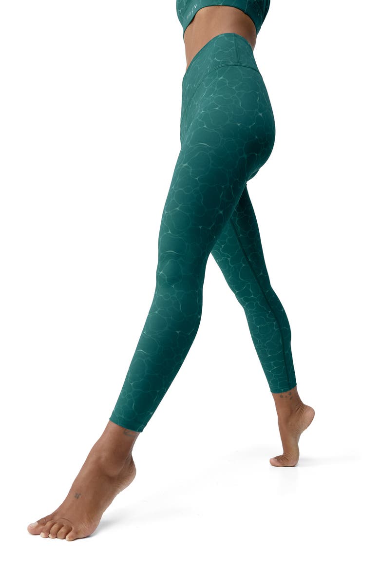 Organic 7/8 Performance Medium Rise Sport Legging, Alternate, color, Deep Green