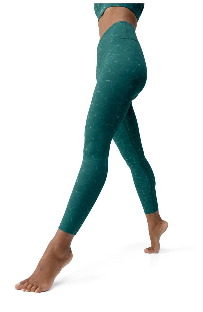 Born Living Yoga Organic 7/8 Performance Medium Rise Sport Legging, Alternate, color, Deep Green
