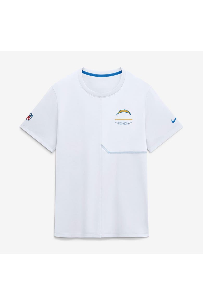 Men's Nike  White Los Angeles Chargers Sideline UV Dri-FIT Coaches Shirt, Main, color, White