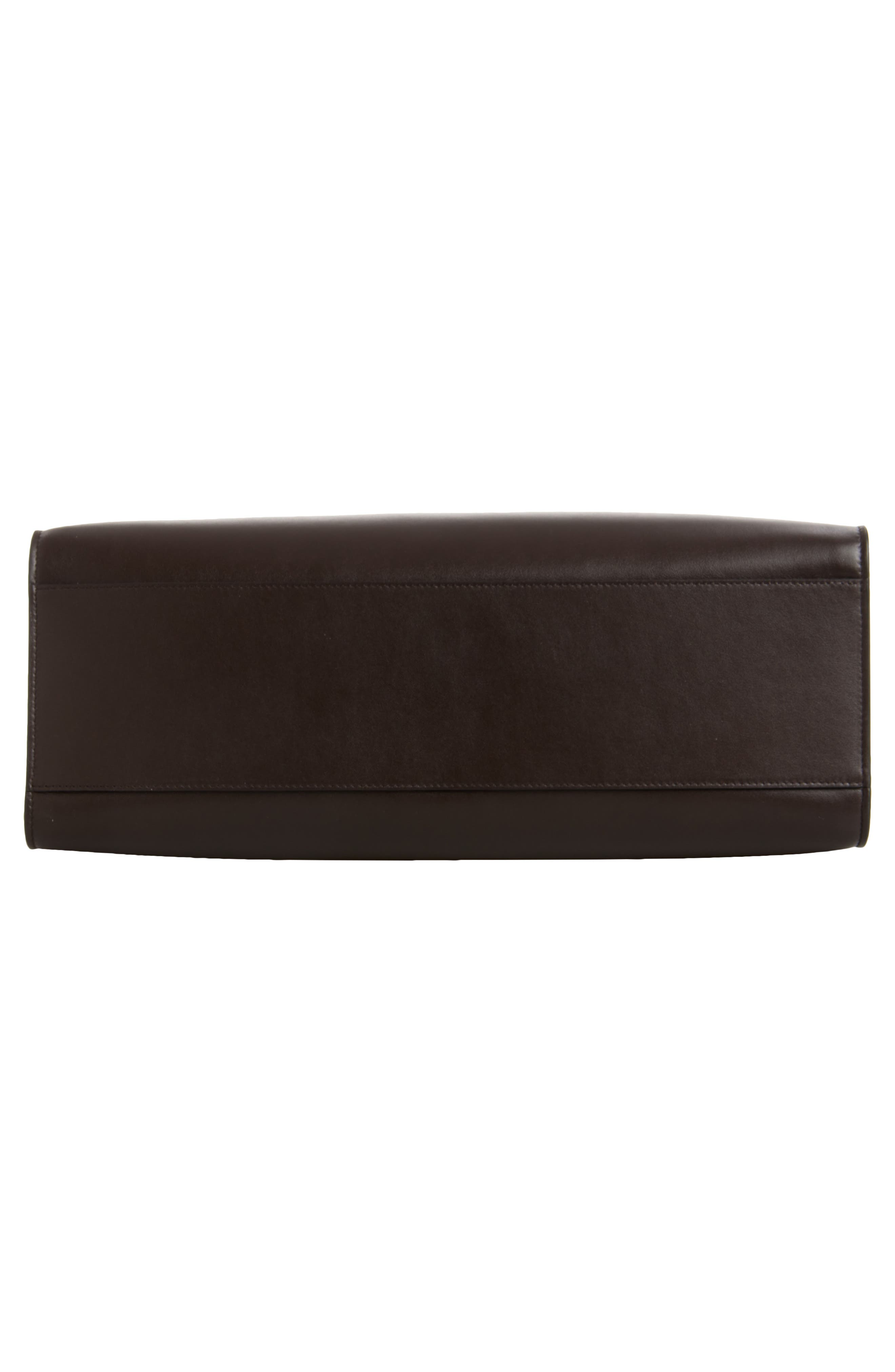 Medium Antigona Leather Cathchall Bag, Alternate, color, CHOCOLATE
