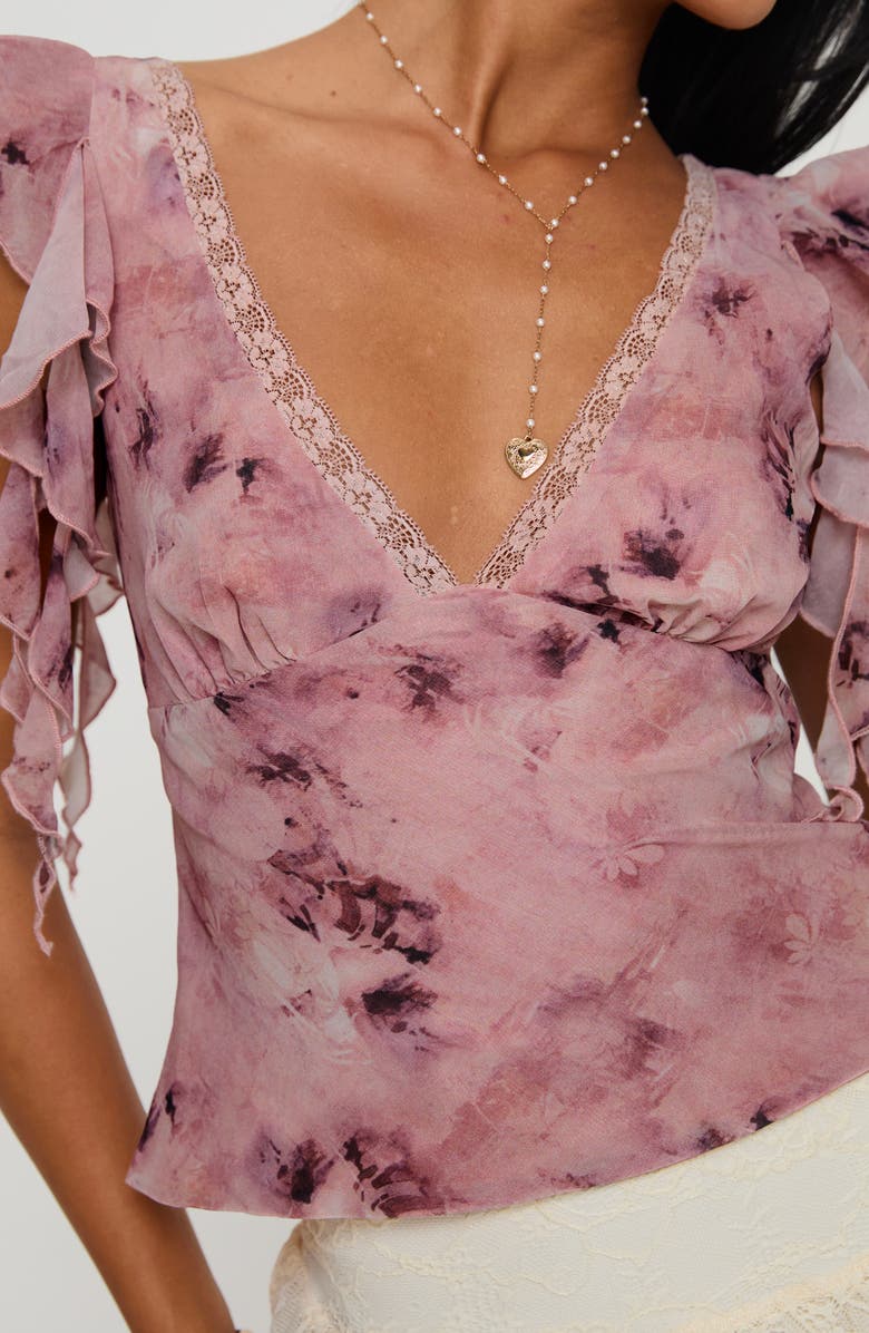 Princess Polly Miztry Ruffle Top, Alternate, color, Pink