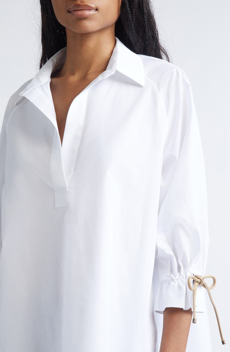 Max Mara Adorn Cotton Pullover Shirt, Alternate, color, Optical White