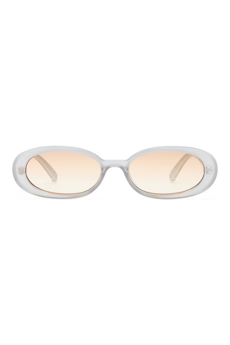 Outta Love 51mm Oval Sunglasses, Main, color, SILVER PEARL / LIGHT BROWN
