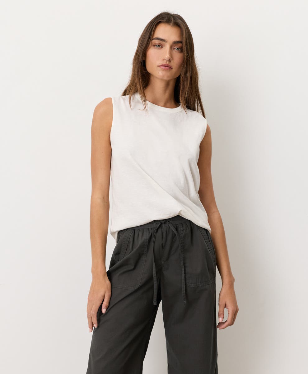 Pact Organic Cotton Soft-slub Essential Tank In White