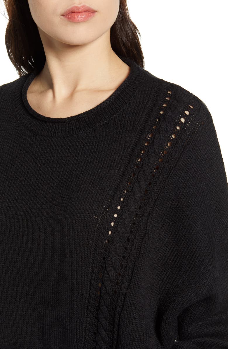 Billabong Night Falls Crop Sweater, Alternate, color, 