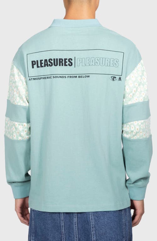 Pleasures Sounds Cotton Rugby Polo In Blue