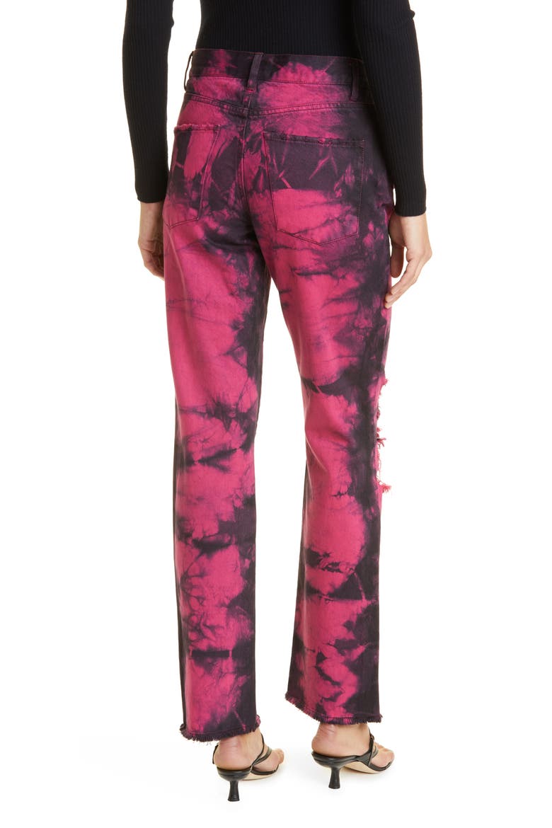 Genevieve Tie Dye Distressed Baggy Jeans, Alternate, color, TIE DYE