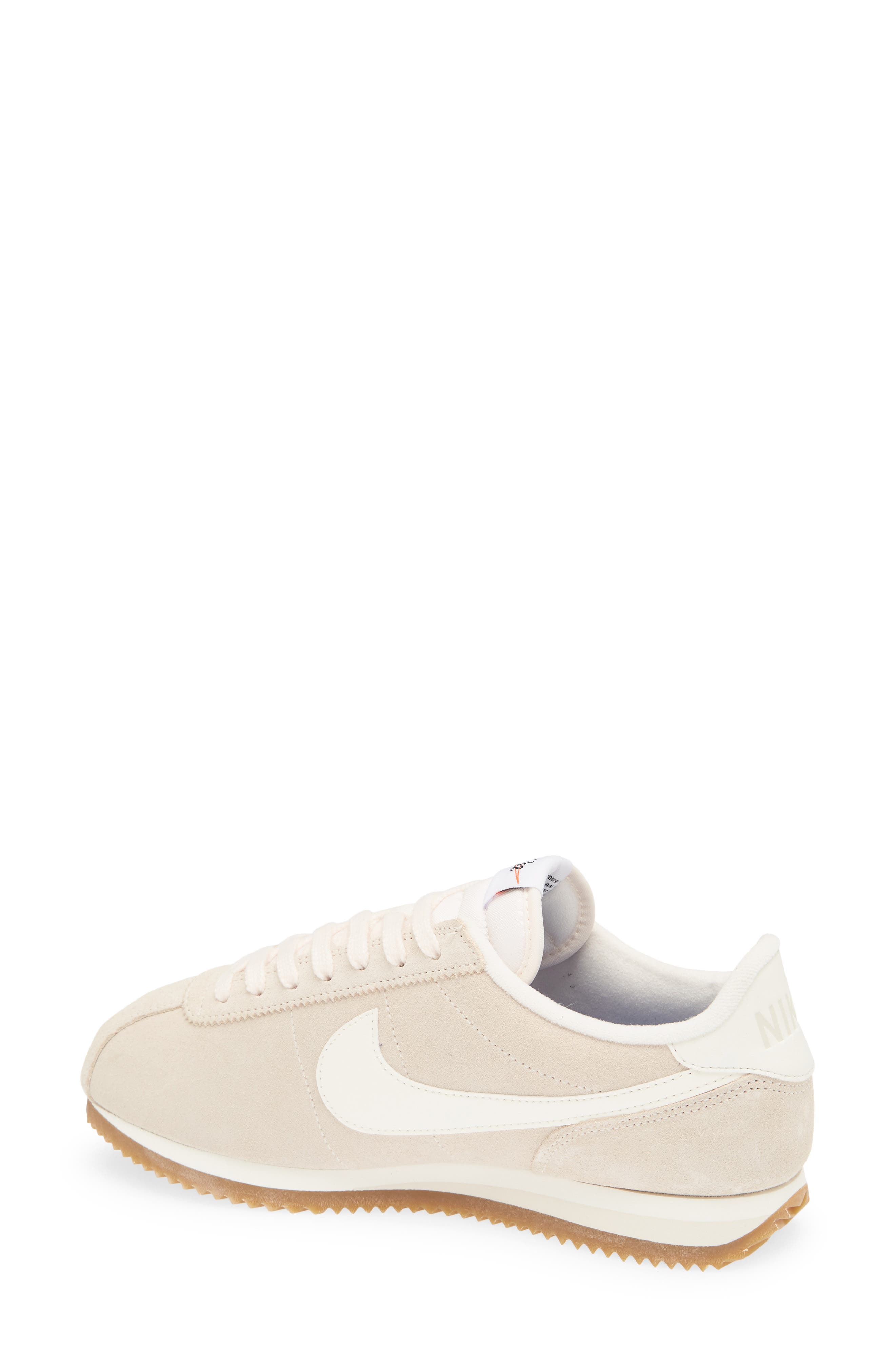 Cortez Suede Sneaker, Alternate, color, CHALK/ SAIL-LIGHT BROWN