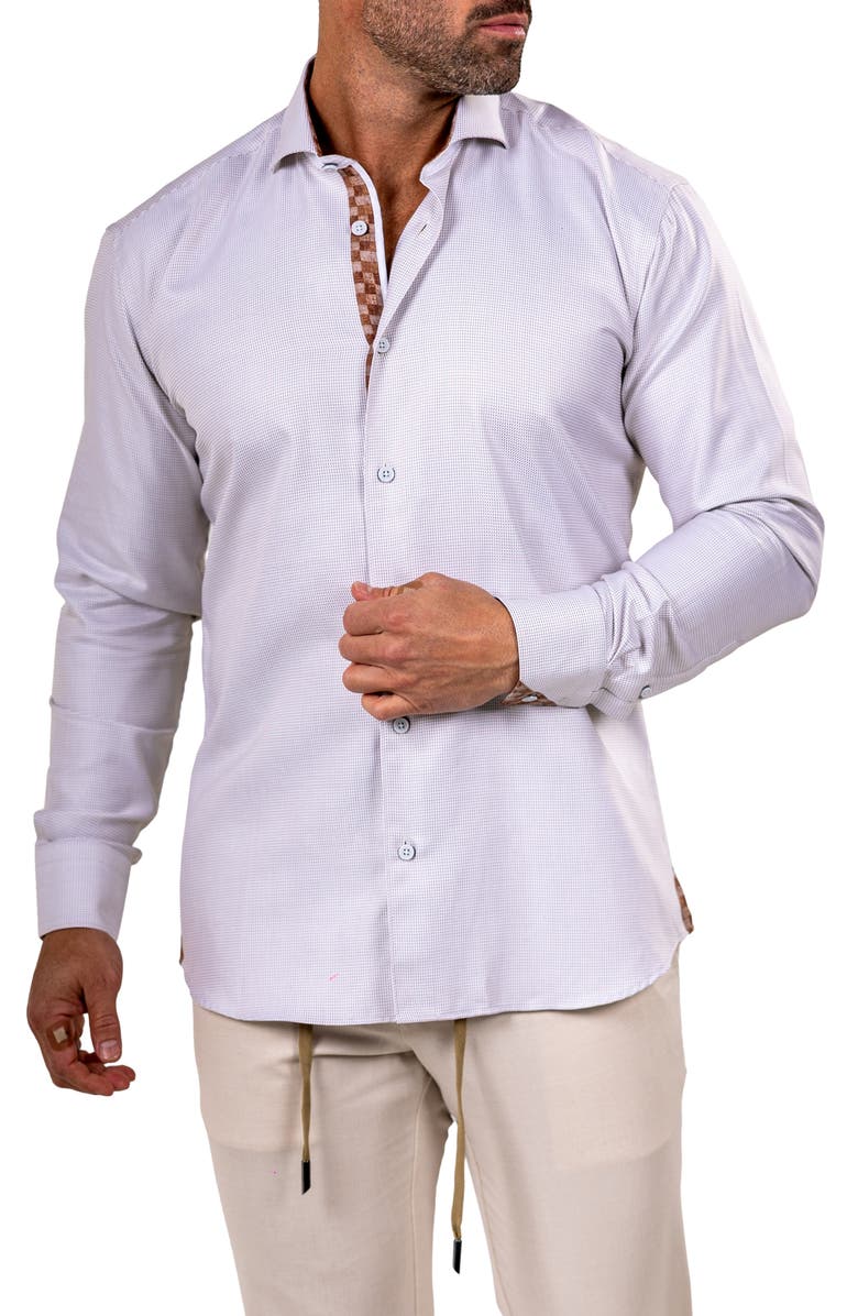 Maceoo Eins Marthy Contemporary Fit Button-Up Shirt, Alternate, color, 