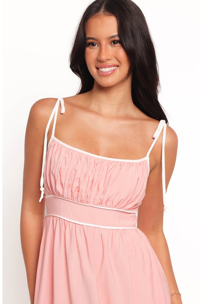 Tie Strap Maxi Dress, Alternate, color, PINK