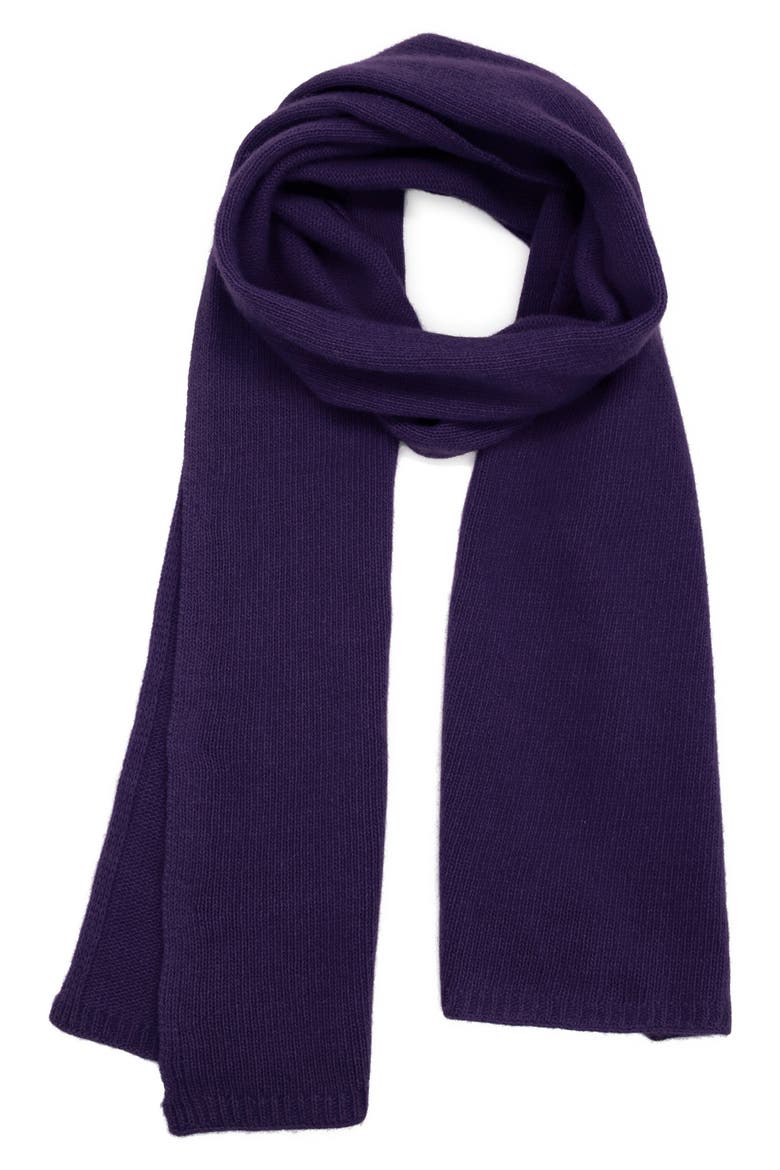 Solid Cashmere Scarf, Main, color, UVA VIOLET