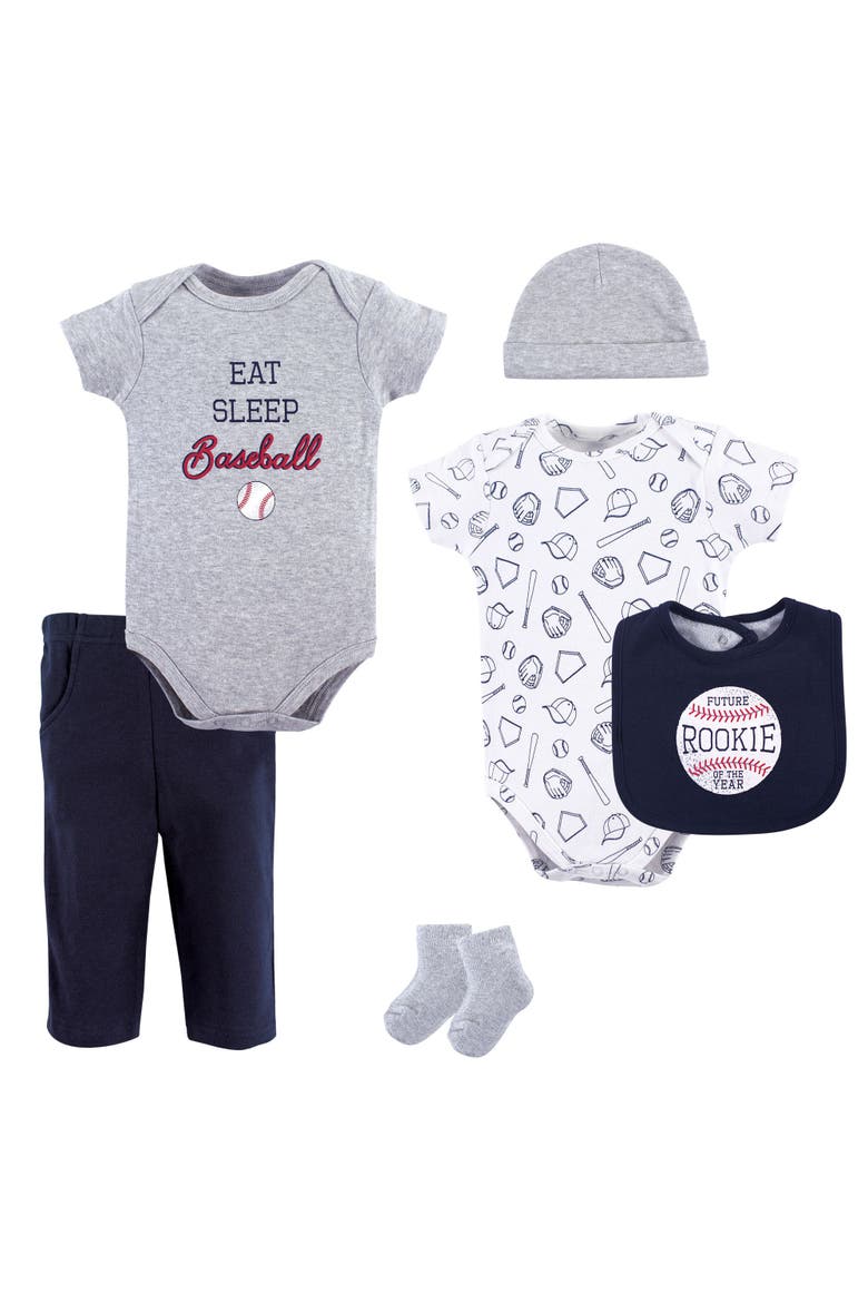 Cotton Layette Set, Main, color, Baseball