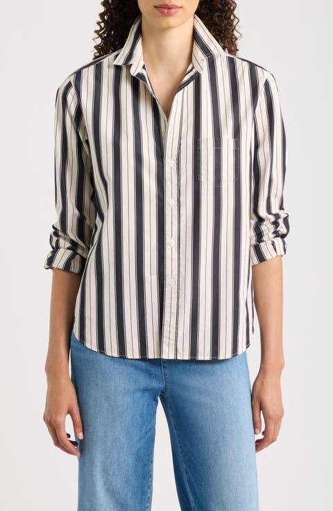 Eileen Relaxed Striped Button-Up Shirt