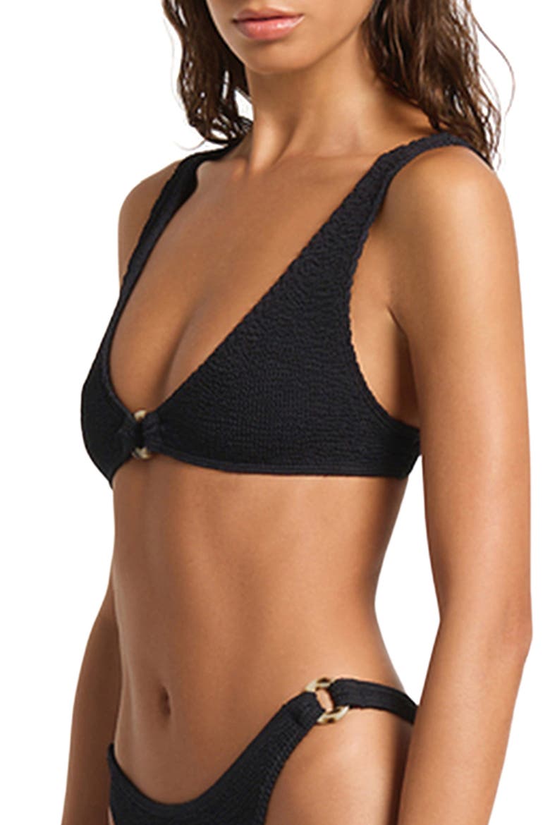 Ring Scout Bikini Top, Alternate, color, BLACK SHIMMER