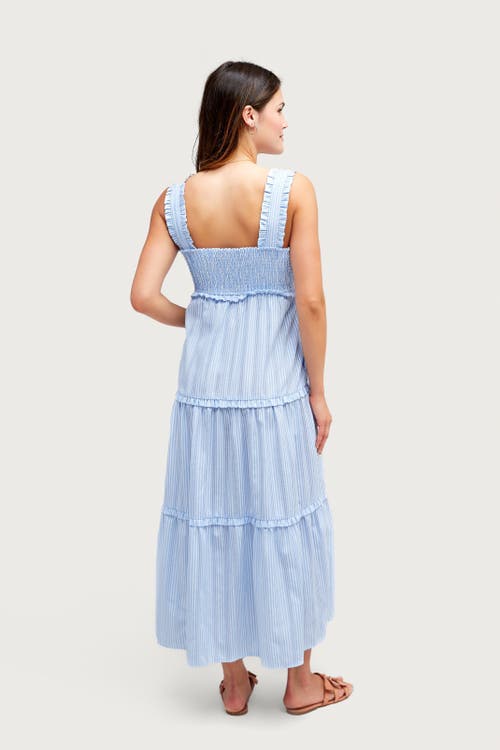 Nom Maternity Emma During + After Maxi Tank Dress In Blue