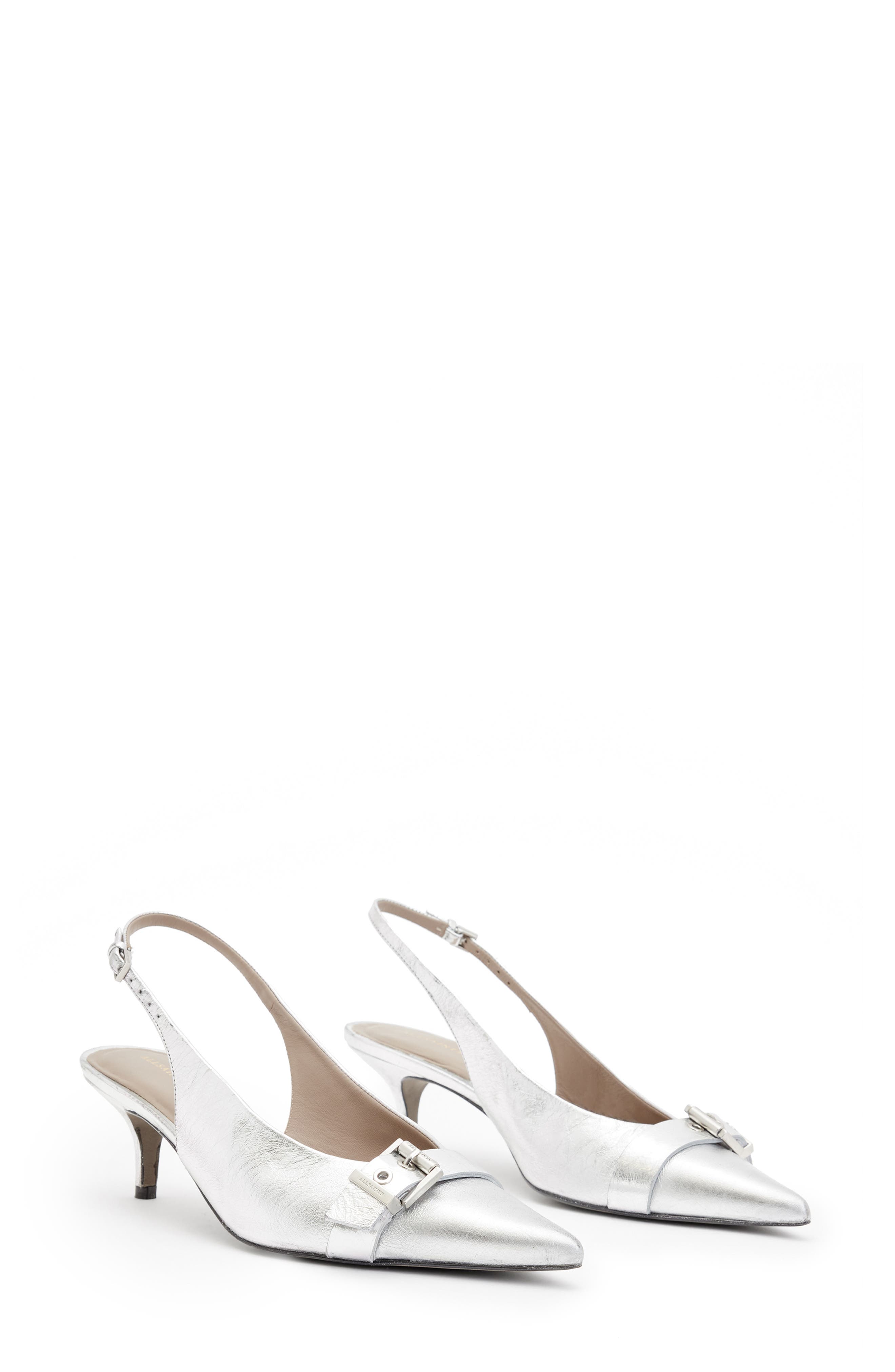AllSaints Selina Pointed Toe Slingback Pump, Main, color, 