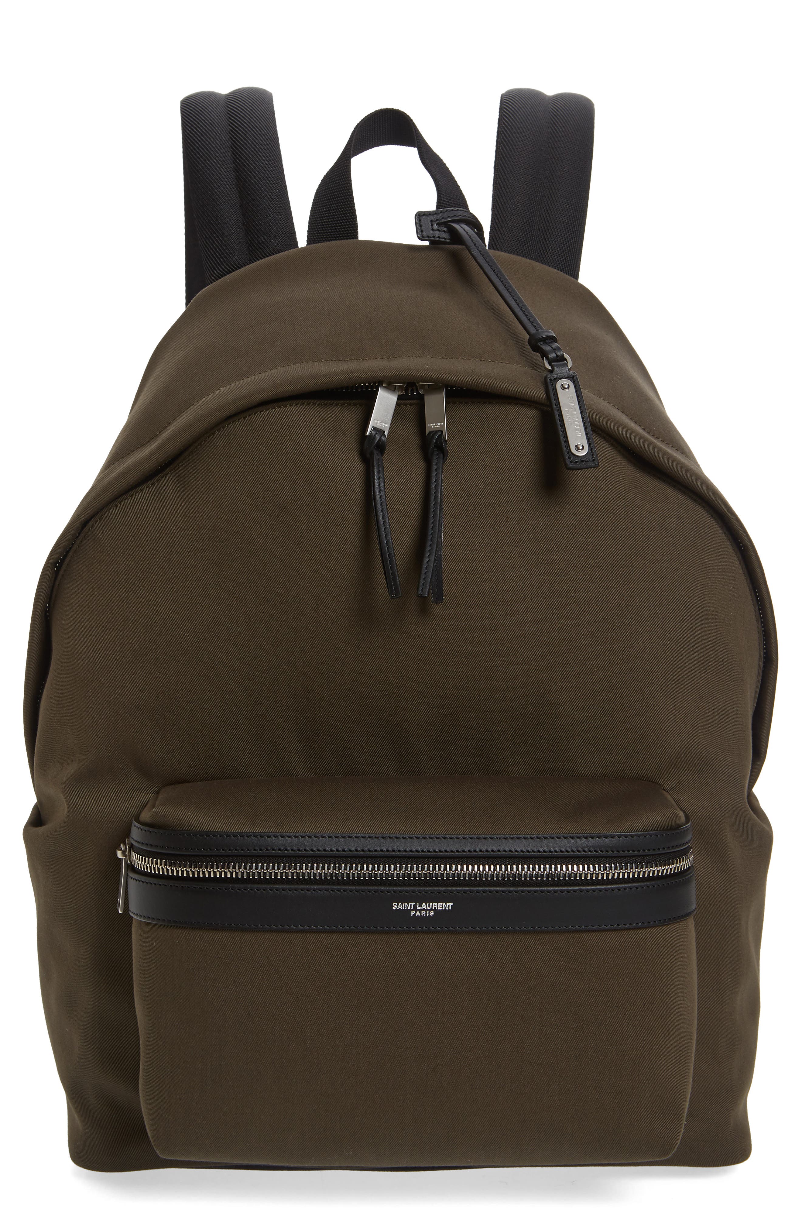 Saint Laurent City Canvas Backpack, Main, color, 