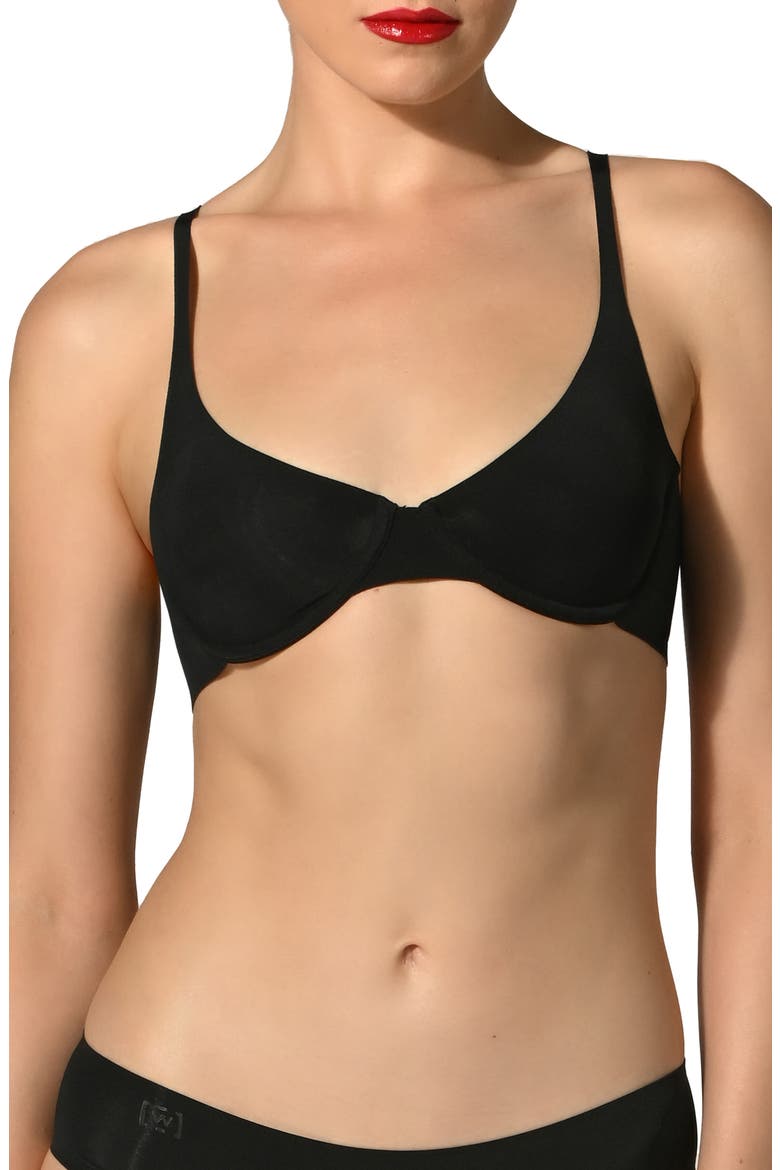 3W Underwire Bra, Main, color, BLACK