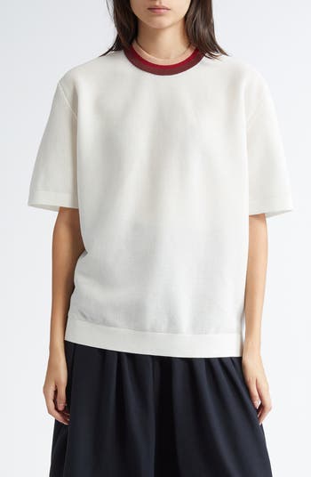 CFCL TC Garter Seamless Short Sleeve Sweater | Nordstrom