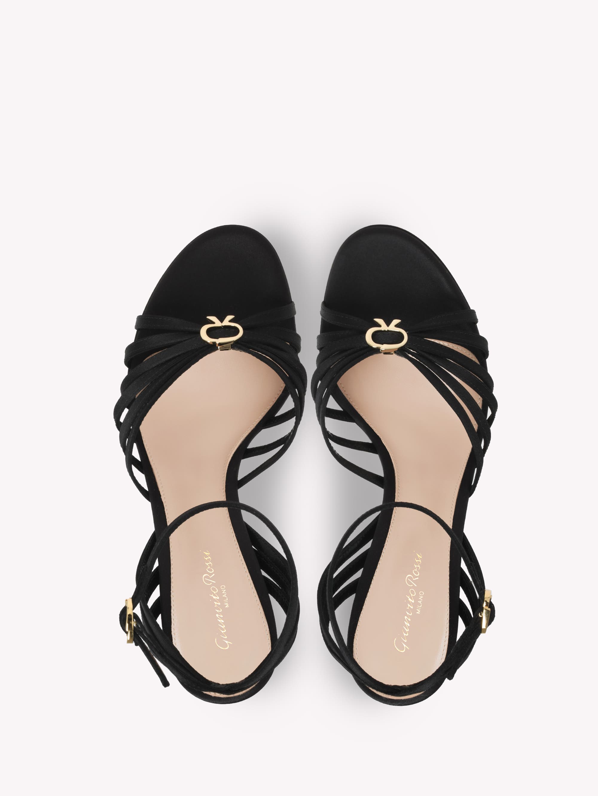 Gianvito Rossi Rita Sandals, Alternate, color, Black Fabric