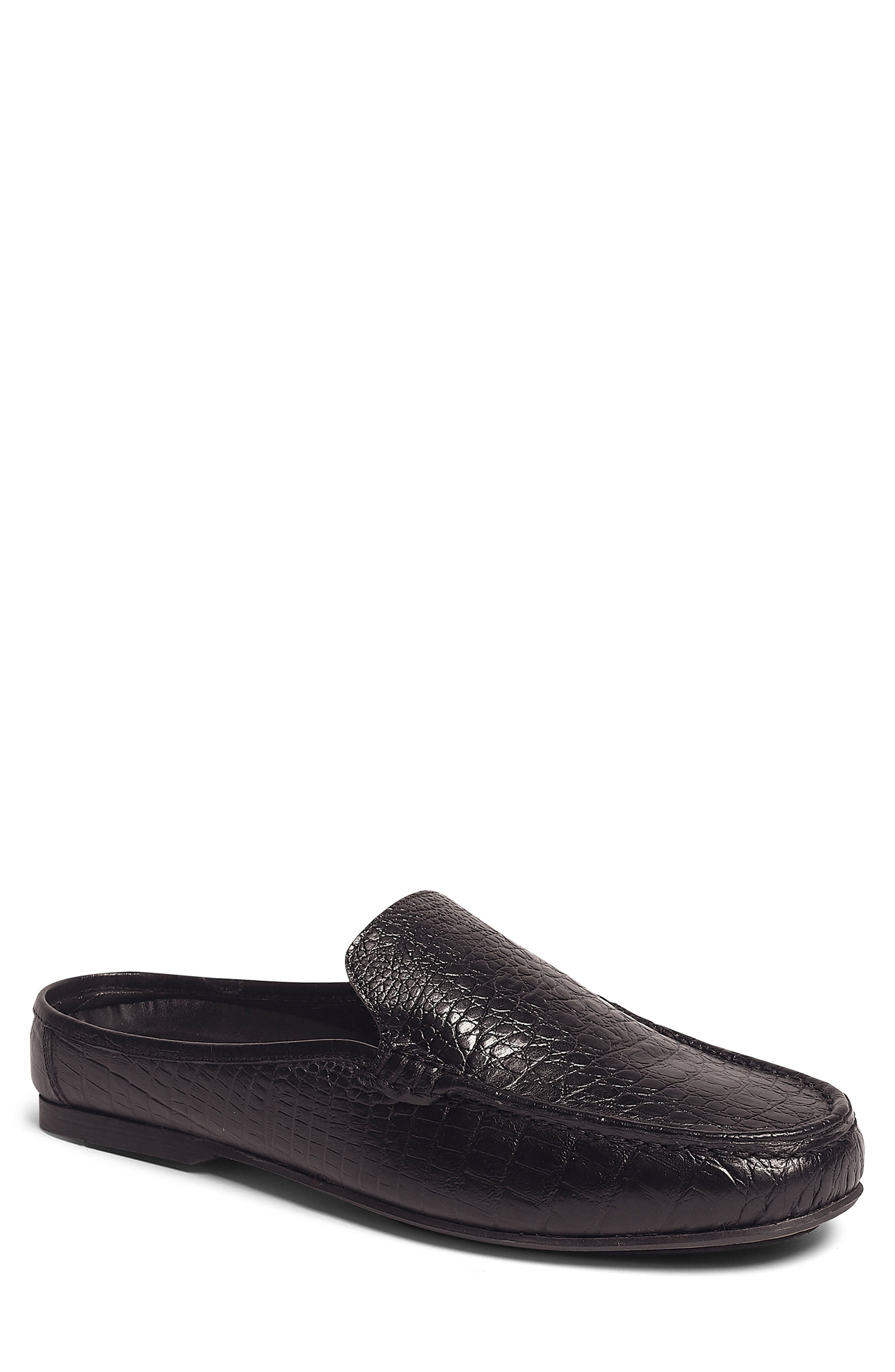 CARLOS SANTANA Cronos Alli Croc Embossed Mule, Main, color, Black