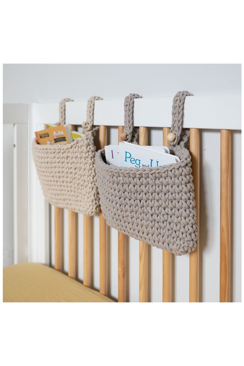 Assorted 3-Pack Hanging Storage Bins, Alternate, color, BEIGE