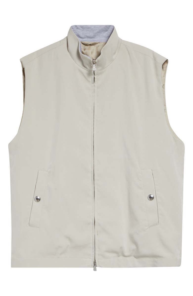 Eleventy Silk Zip Vest, Main, color, 02 Sand