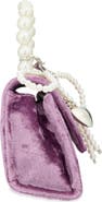 Piper & Jax Kids' Velvet Handbag with Faux Pearl Handle