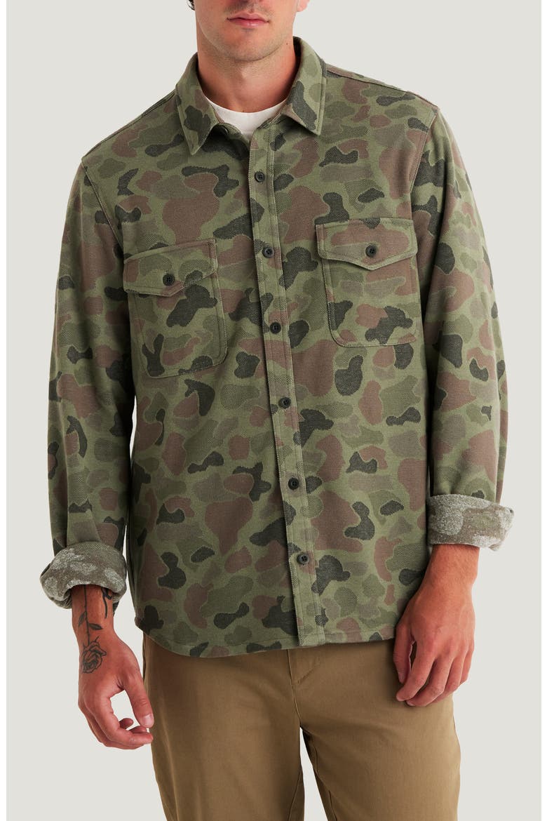 Gallatin Overshirt, Main, color, VINTAGE CAMO OIL GREEN