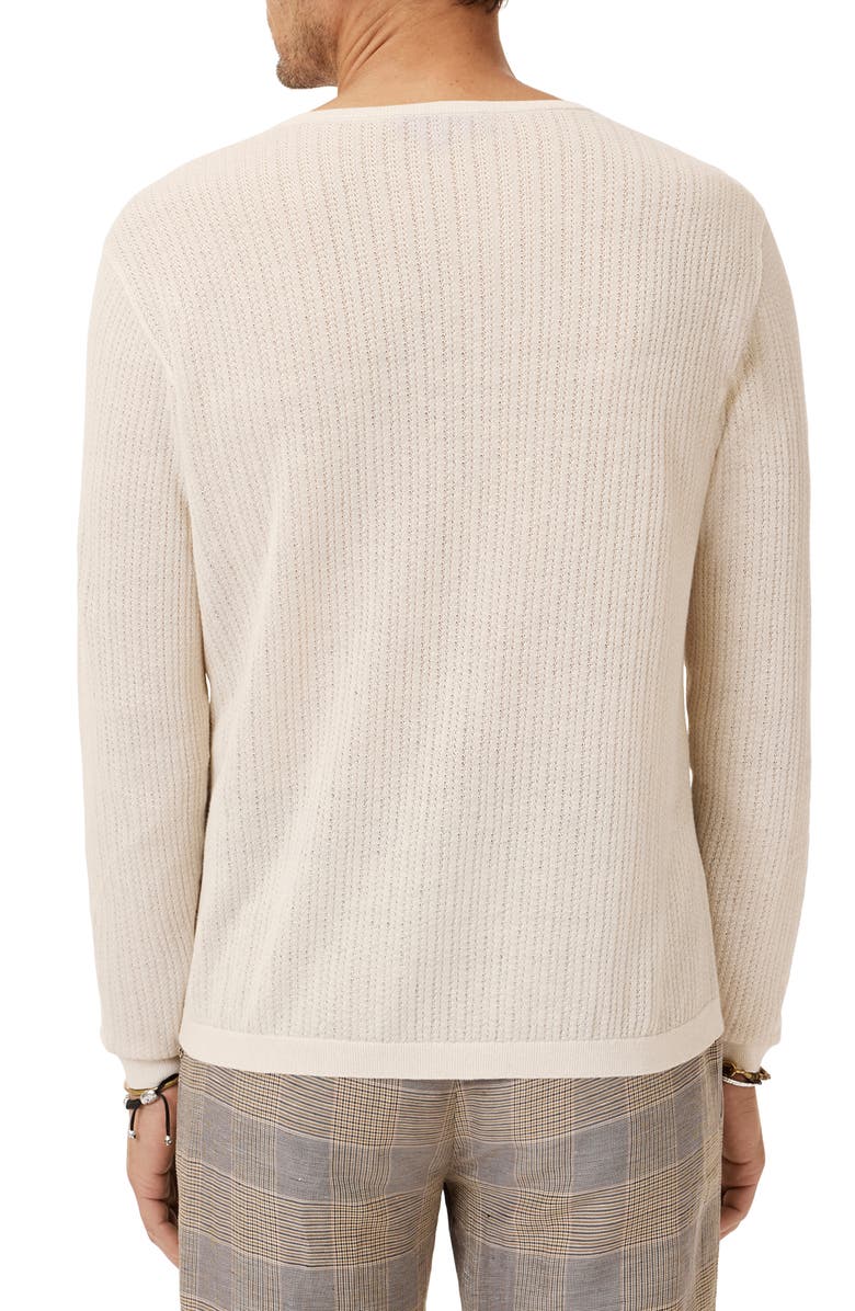 John Varvatos Esperia Textured Sweater, Alternate, color, Egg Shell