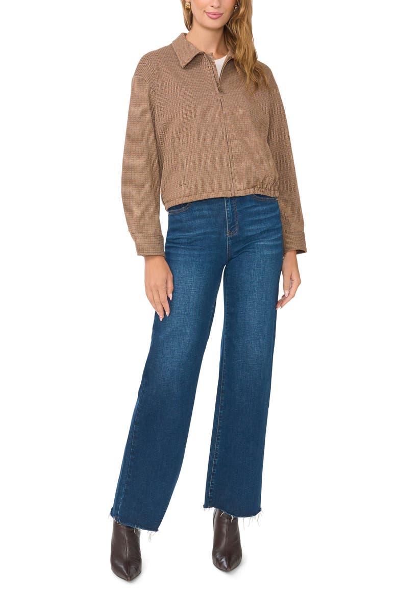 Microcheck Jacket, Alternate, color, FALL CAMEL