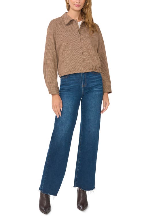Vince Camuto Microcheck Jacket In Brown