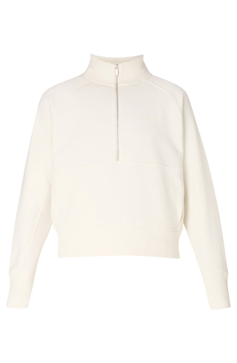 Sweaty Betty Revive Half Zip Sweatshirt, Alternate, color, Lily White
