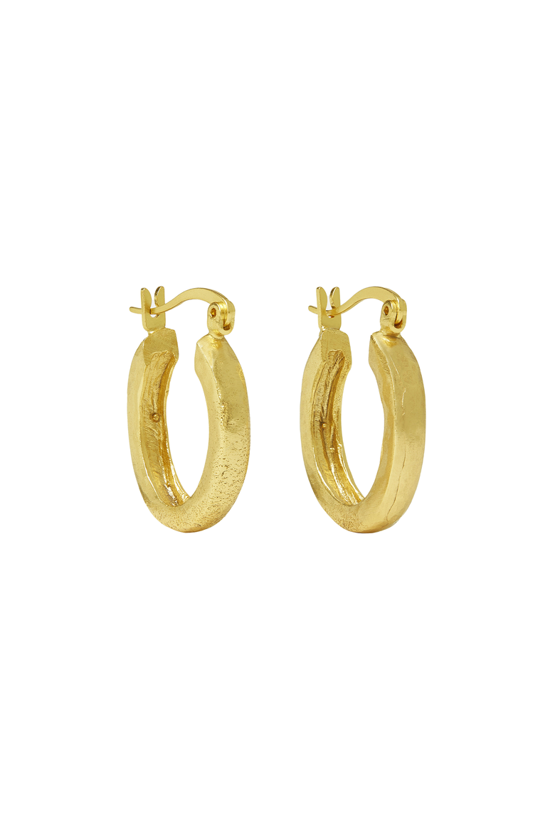 Caprice Hoop Earrings, Main, color, Brass