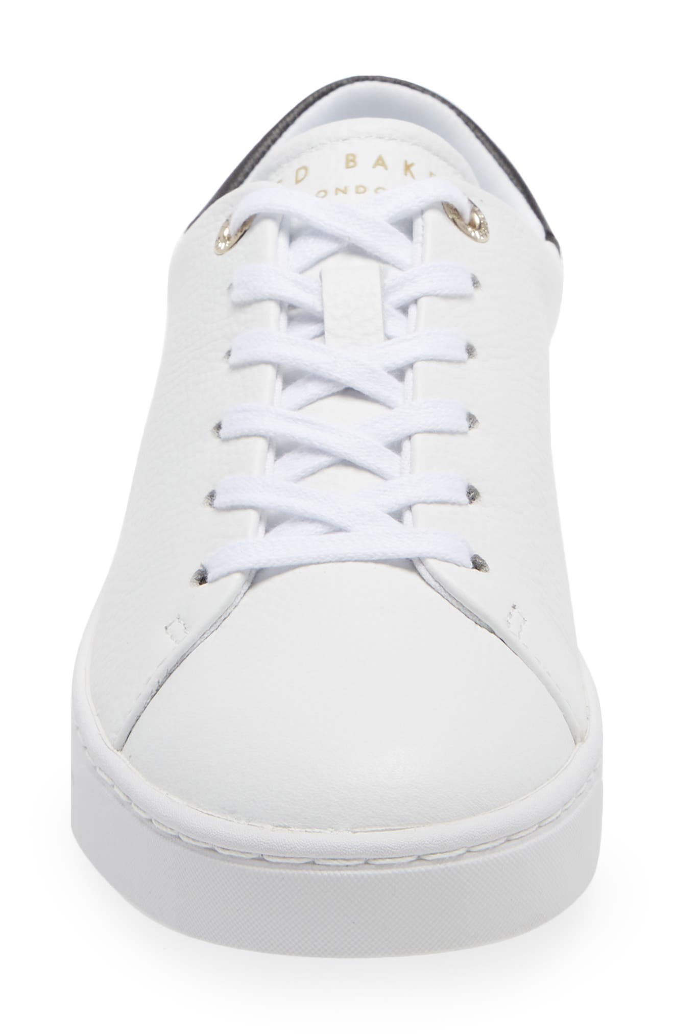 Ted Baker London Kimmi Sneaker, Alternate, color, White Black Leather Top Grain