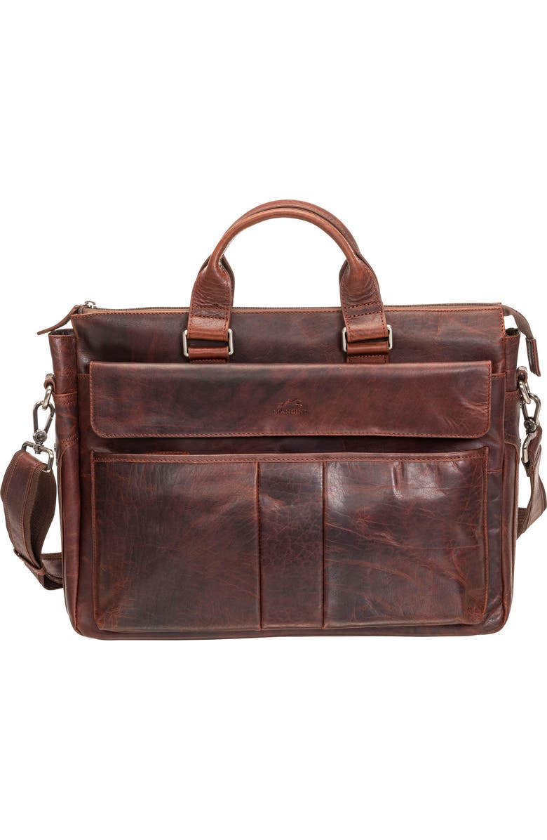 Mancini Leather Briefcase, Alternate, color,