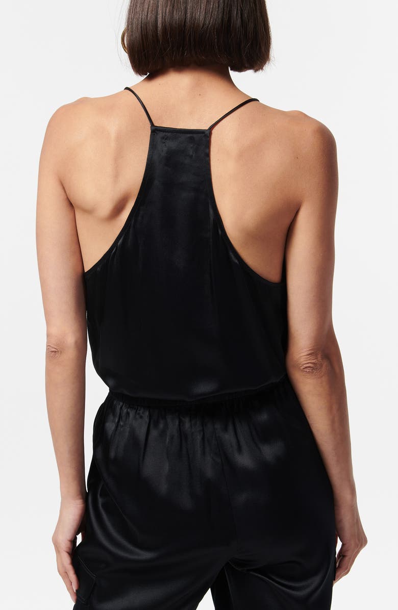 CAMI NYC The Racer Lace Trim Silk Camisole, Alternate, color, Black