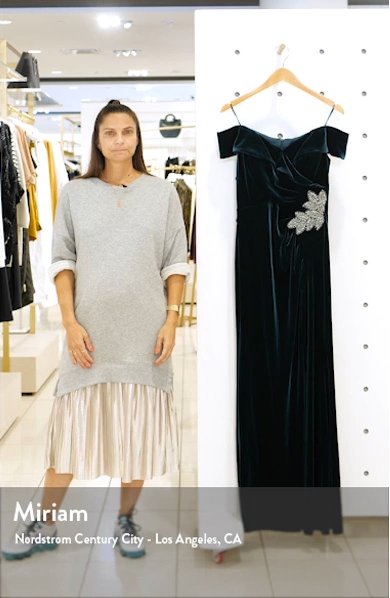 Off the Shoulder Velvet Gown, sales video thumbnail