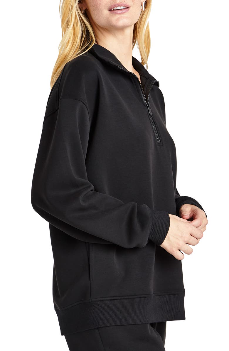 Splendid Tate Oversize Quarter Zip Pullover, Alternate, color,